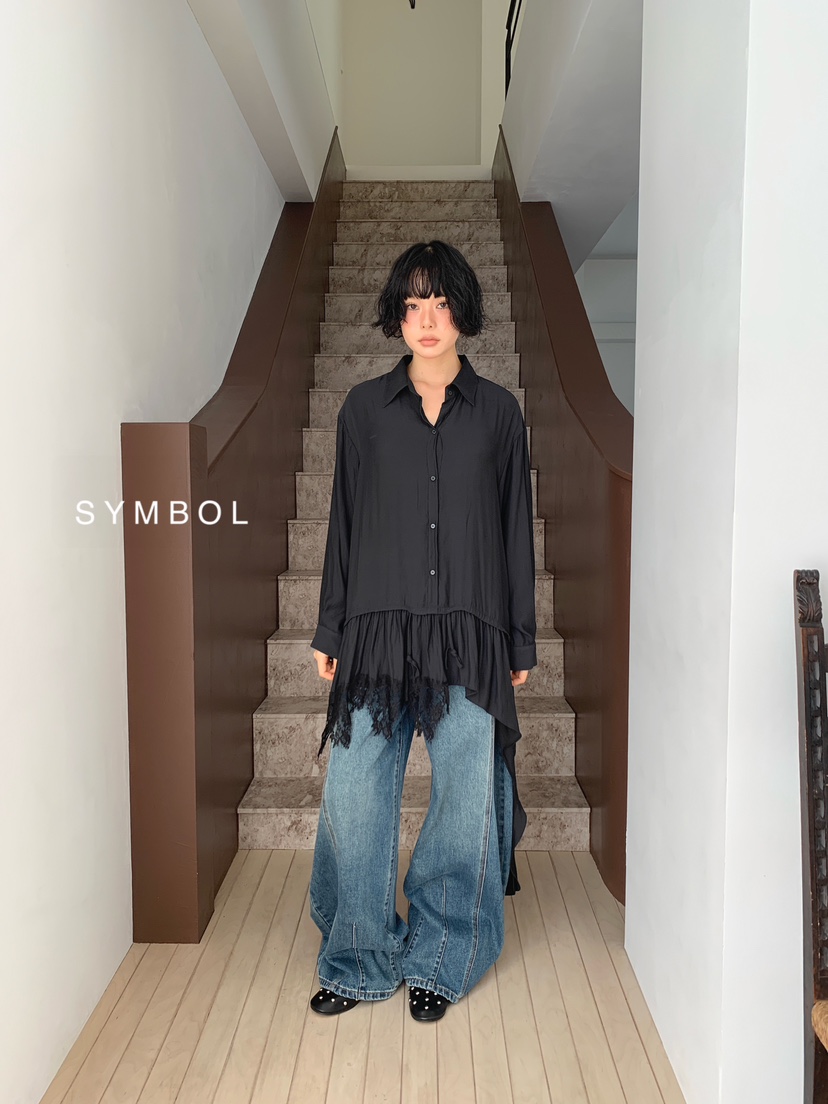 SYMBOL東大門代購女士新款人氣真品推薦休閑26夏季襯衫蕾絲衫SYMBOL襯衫/蕾絲衫