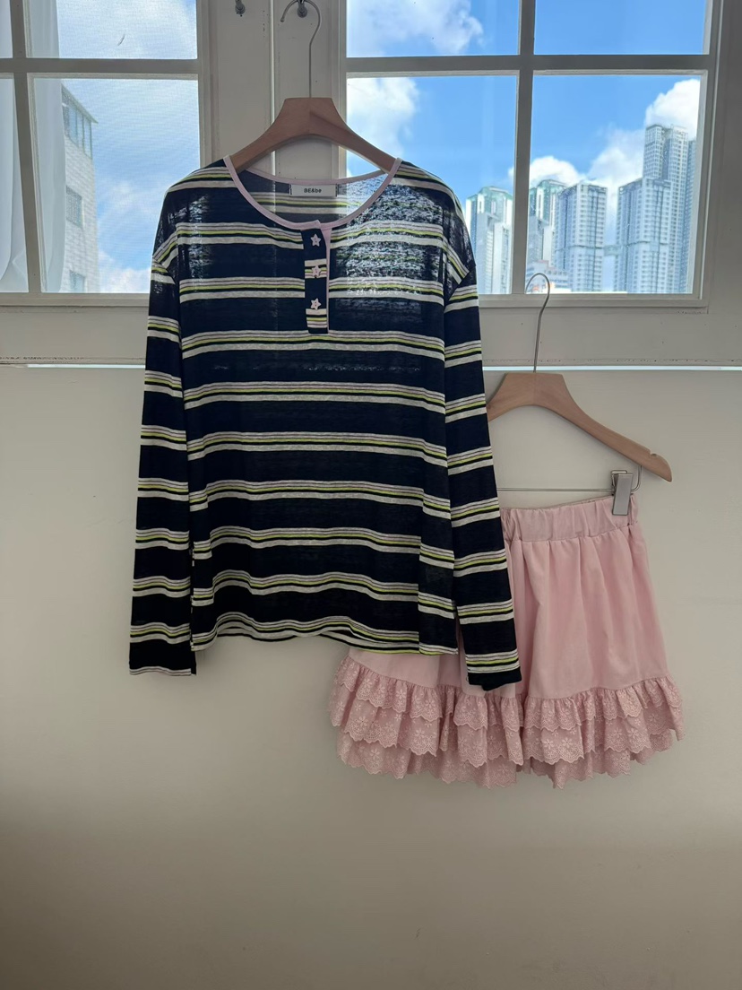 BE&amp;BE東大門直郵女士新品推薦熱賣休閑真品26夏季長袖T恤BE&be長袖T恤