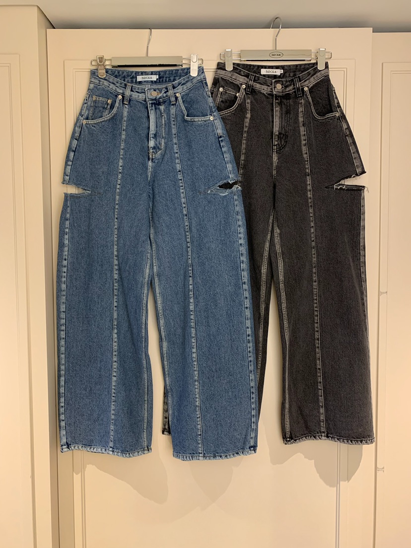 BADCALM東大門直郵女裝新品推薦26夏季熱賣牛仔褲染色做舊BADCALM牛仔褲