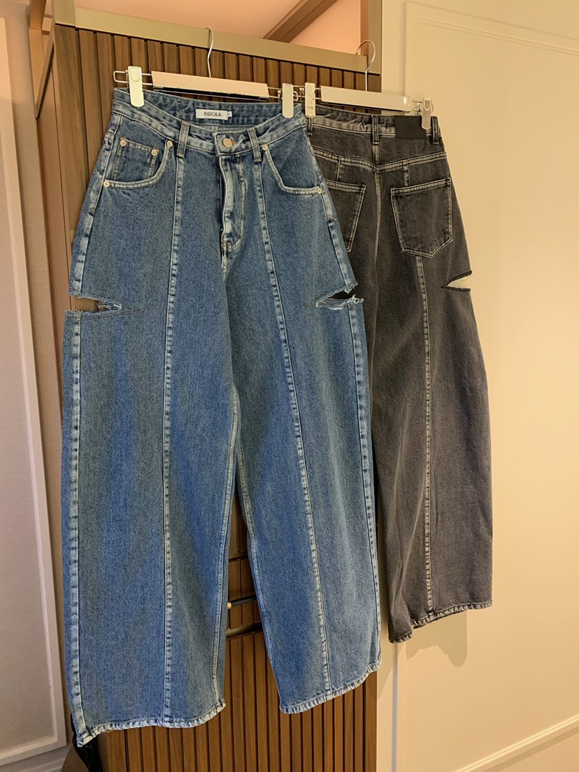 BADCALM東大門直郵女裝新品推薦26夏季熱賣牛仔褲染色做舊BADCALM牛仔褲