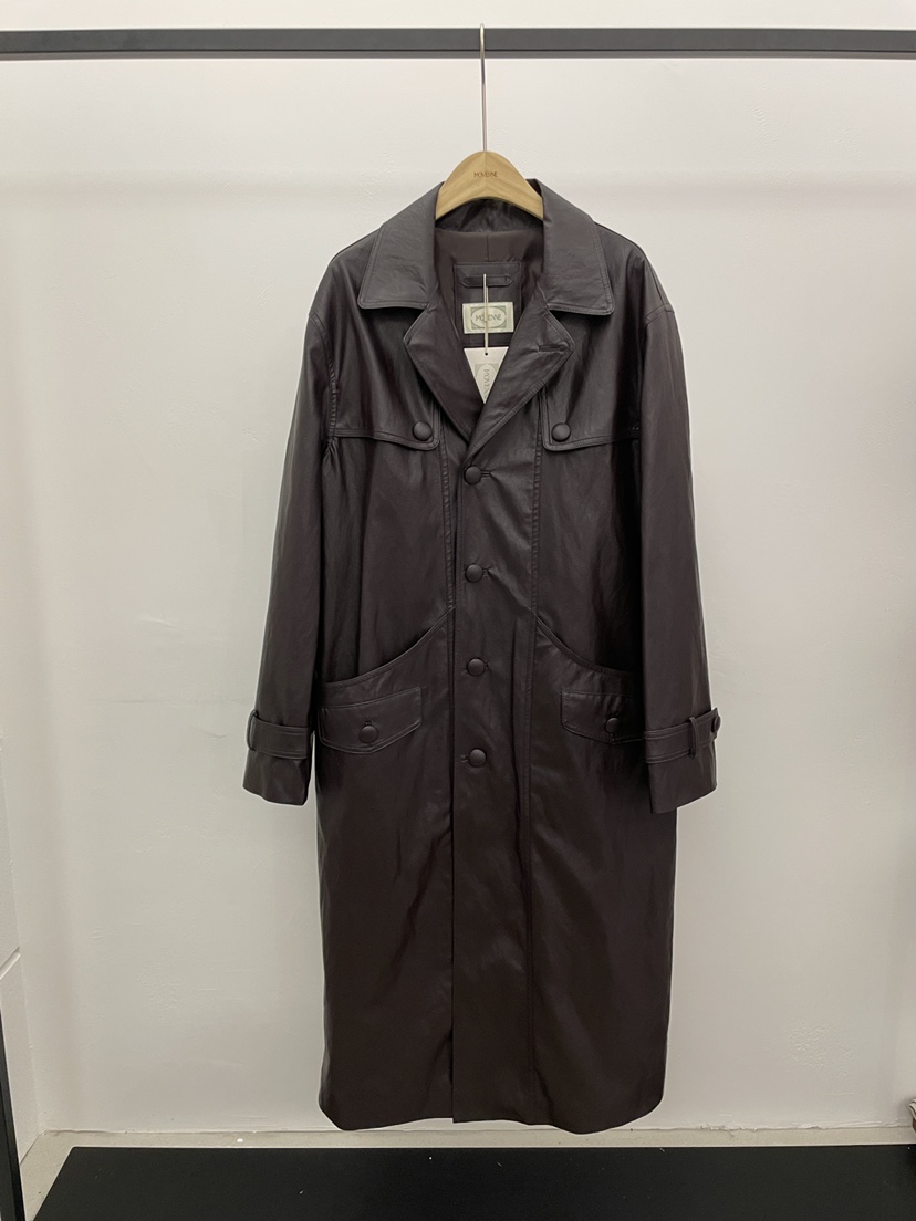 MOVENNE東大門代購女士新品26夏季推薦長款風衣含腰帶皮革MOVENNE長款風衣