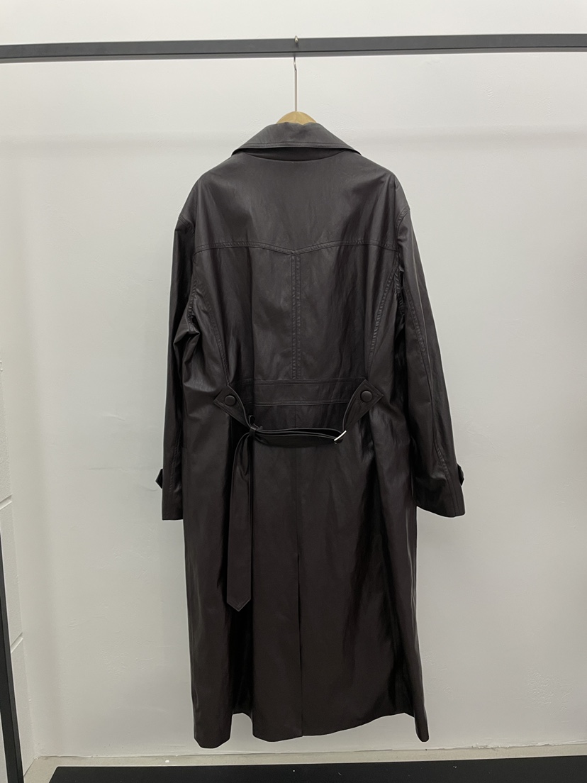 MOVENNE東大門代購女士新品26夏季推薦長款風衣含腰帶皮革MOVENNE長款風衣