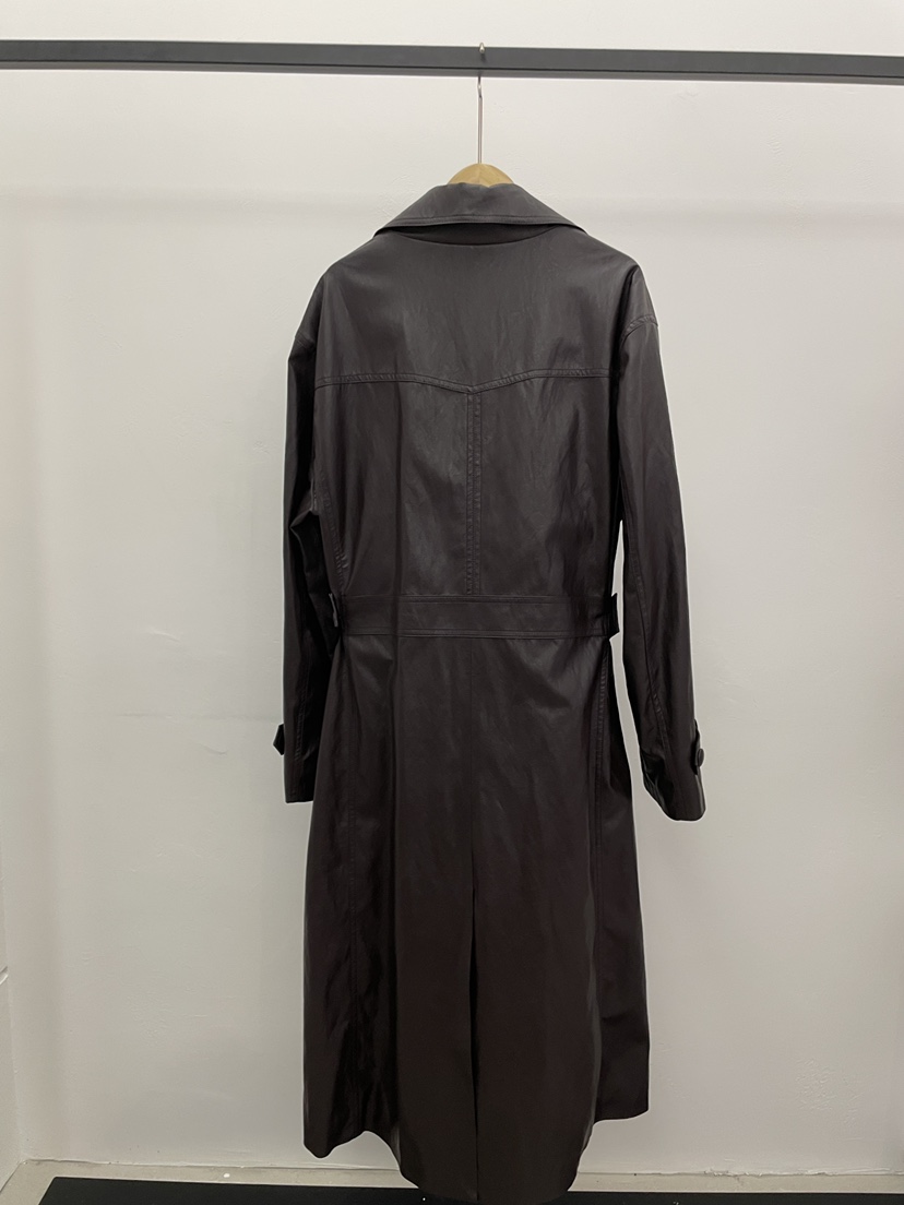 MOVENNE東大門代購女士新品26夏季推薦長款風衣含腰帶皮革MOVENNE長款風衣