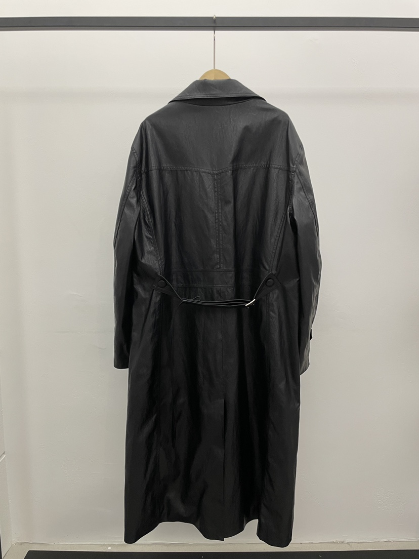 MOVENNE東大門代購女士新品26夏季推薦長款風衣含腰帶皮革MOVENNE長款風衣