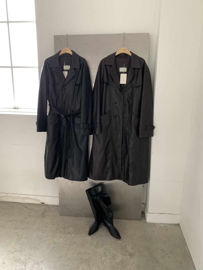 MOVENNE東大門代購女士新品26夏季推薦長款風衣含腰帶皮革MOVENNE長款風衣