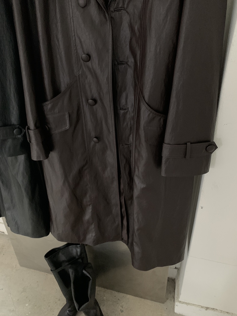 MOVENNE東大門代購女士新品26夏季推薦長款風衣含腰帶皮革MOVENNE長款風衣