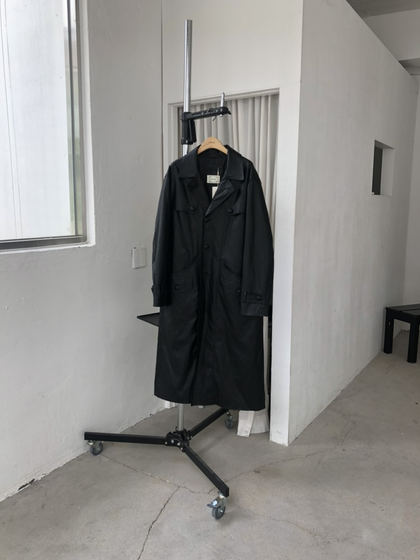 MOVENNE東大門代購女士新品26夏季推薦長款風衣含腰帶皮革MOVENNE長款風衣