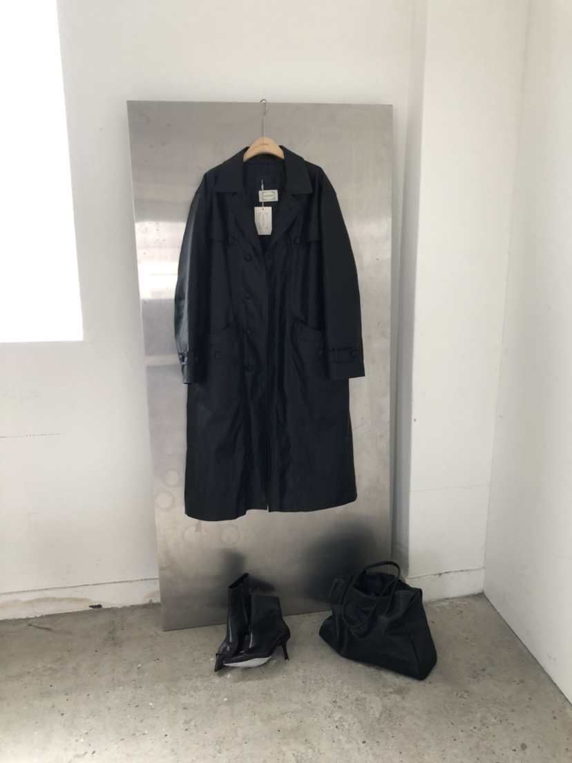 MOVENNE東大門代購女士新品26夏季推薦長款風衣含腰帶皮革MOVENNE長款風衣