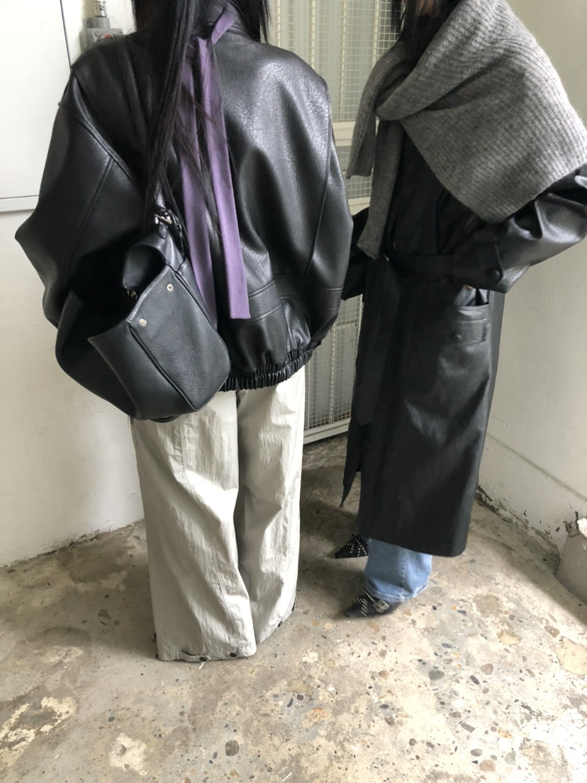 MOVENNE東大門代購女士新品26夏季推薦長款風衣含腰帶皮革MOVENNE長款風衣