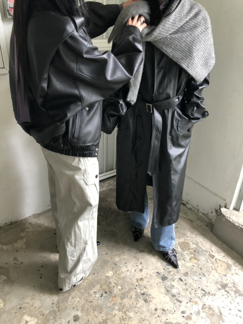 MOVENNE東大門代購女士新品26夏季推薦長款風衣含腰帶皮革MOVENNE長款風衣