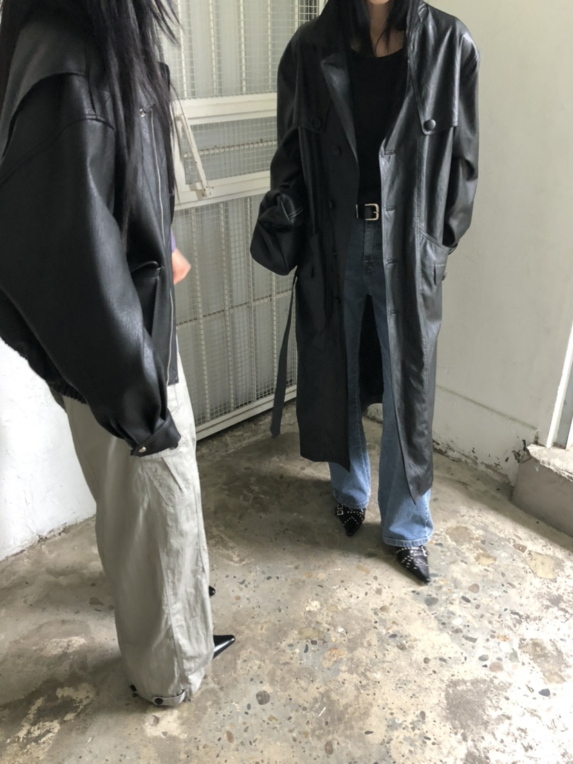 MOVENNE東大門代購女士新品26夏季推薦長款風衣含腰帶皮革MOVENNE長款風衣