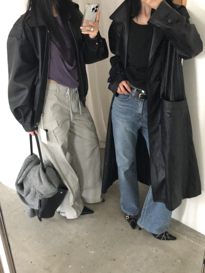 MOVENNE東大門代購女士新品26夏季推薦長款風衣含腰帶皮革MOVENNE長款風衣