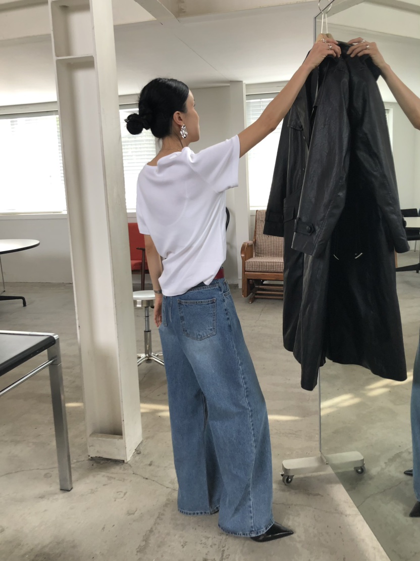 MOVENNE東大門代購女士新品26夏季推薦長款風衣含腰帶皮革MOVENNE長款風衣