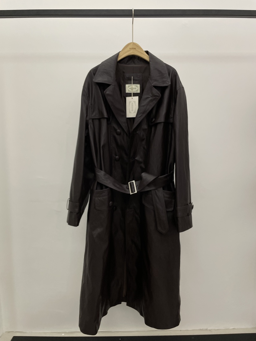 MOVENNE東大門代購女士新品26夏季推薦長款風衣含腰帶皮革MOVENNE長款風衣圖色2