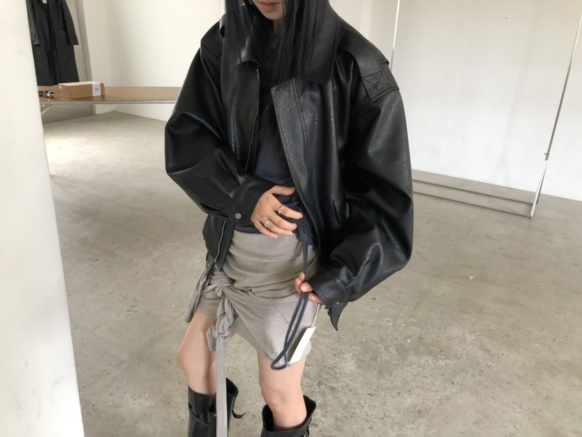 MOVENNE韓國代購女士新款休閑時尚人氣熱賣推薦長袖T恤褶皺MOVENNE長袖T恤