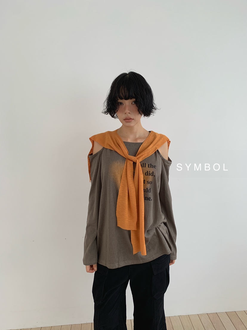 SYMBOL韓國代購女裝新品休閑人氣推薦熱賣時尚真品套裝披肩SYMBOL套裝
