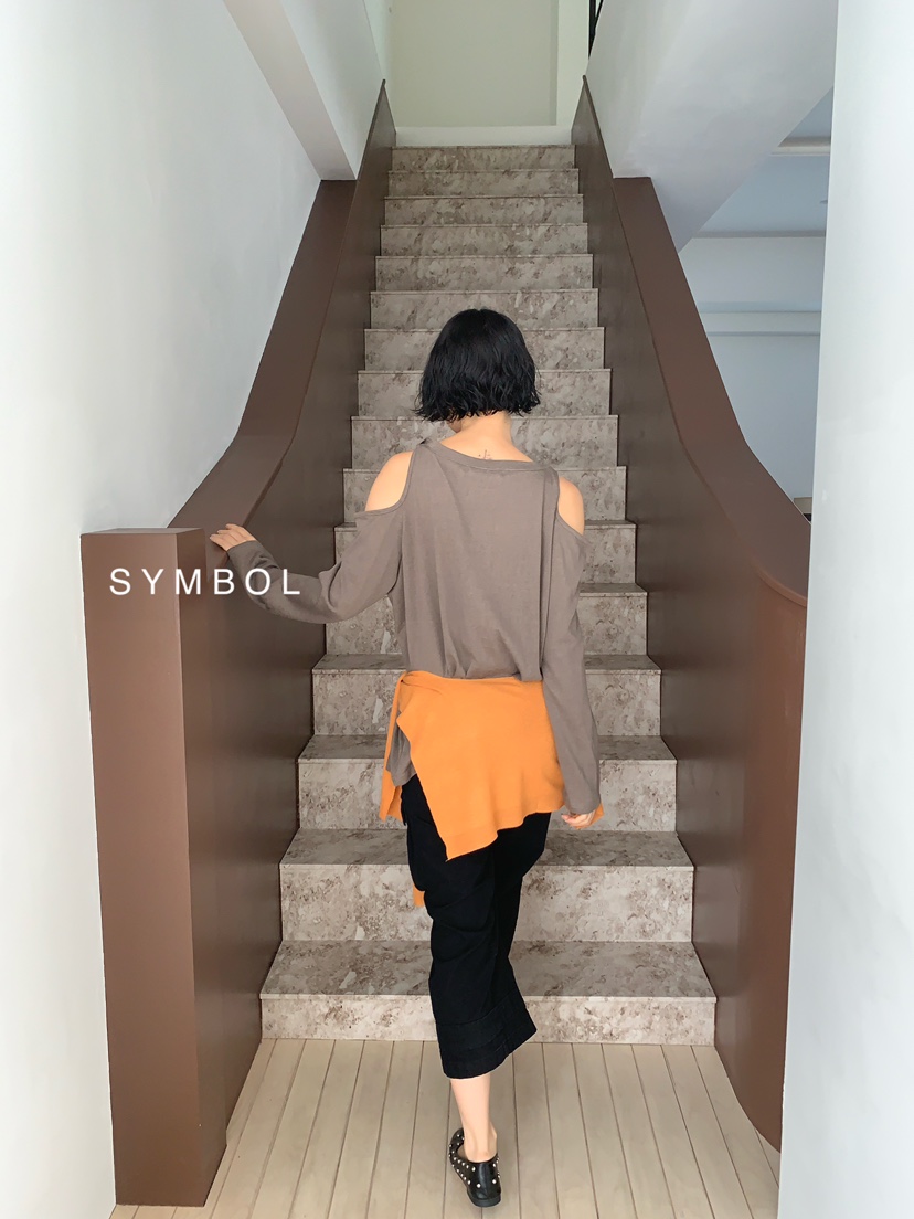 SYMBOL韓國代購女裝新品休閑人氣推薦熱賣時尚真品套裝披肩SYMBOL套裝