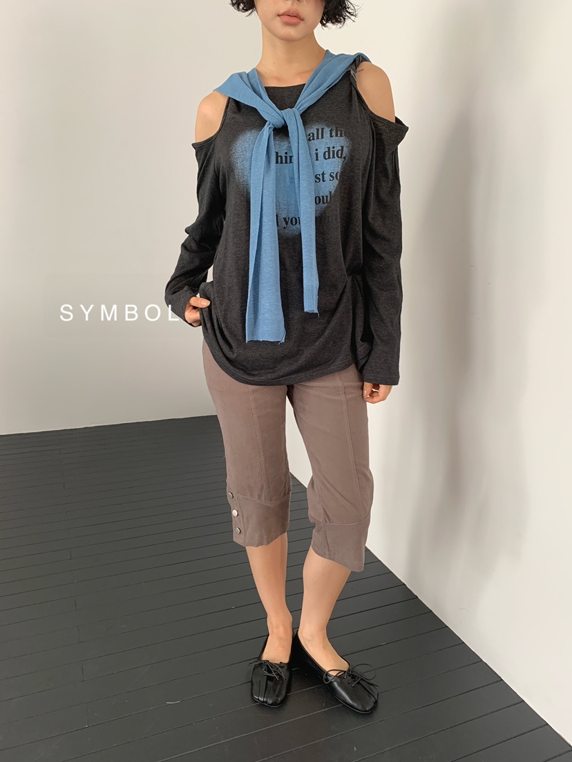 SYMBOL韓國代購女裝新品休閑人氣推薦熱賣時尚真品套裝披肩SYMBOL套裝