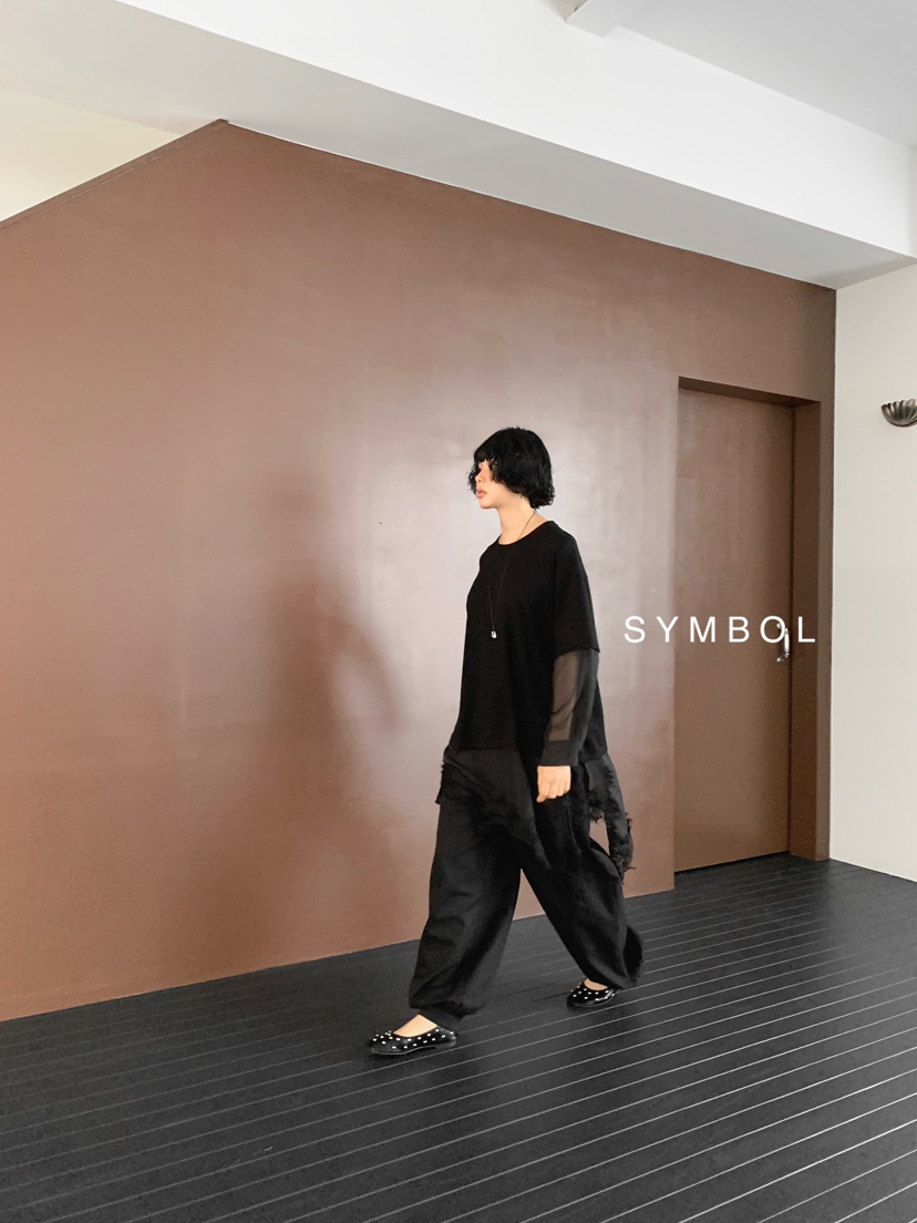 SYMBOL韓國直郵女裝新款熱賣真品推薦休閑26夏季長袖T恤蕾絲SYMBOL長袖T恤