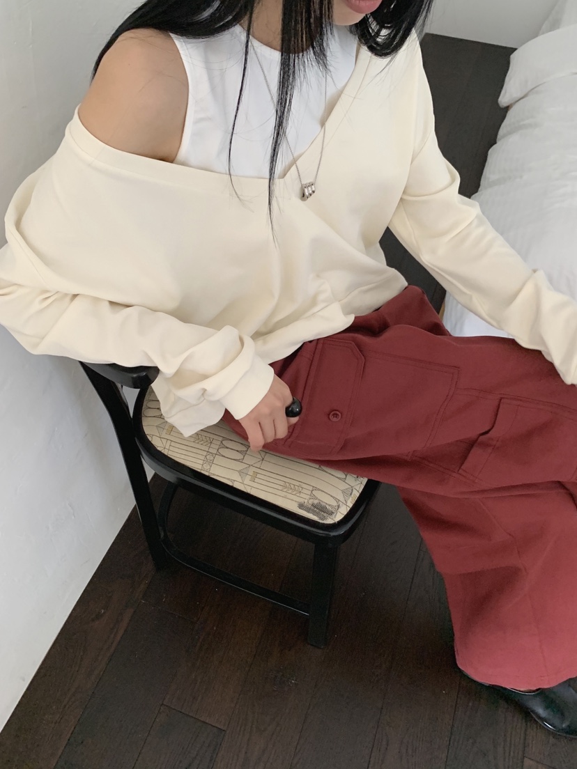 VERNIMENT東大門實拍女士新款休閑熱賣26夏季人氣衛衣V領深VVERNIMENT衛衣