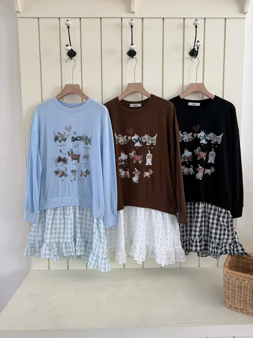 BE&amp;BE東大門實拍女裝新品休閑時尚人氣真品連衣裙格子BE&be連衣裙