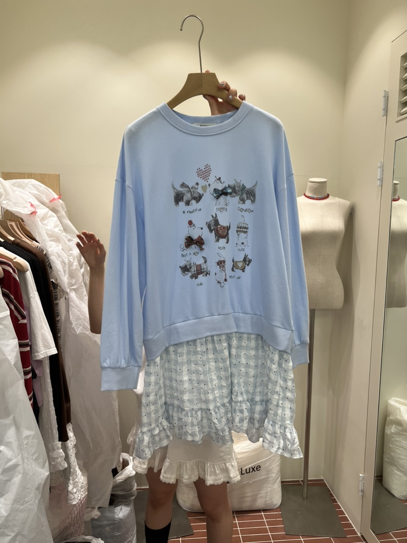 BE&amp;BE東大門實拍女裝新品休閑時尚人氣真品連衣裙格子BE&be連衣裙圖色3
