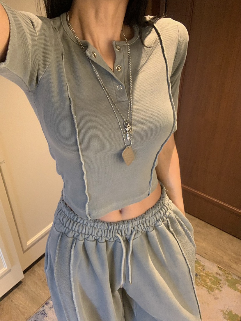 BADCALM東大門代購女裝新品人氣時尚休閑真品T恤不含項鏈BADCALMT恤圖色3