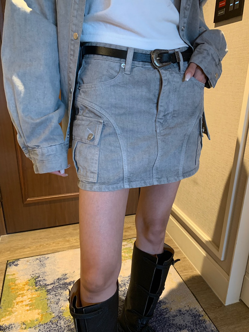 BADCALM韓國代購女裝新品休閑熱賣真品26夏季裙褲不含腰帶口袋BADCALM裙褲