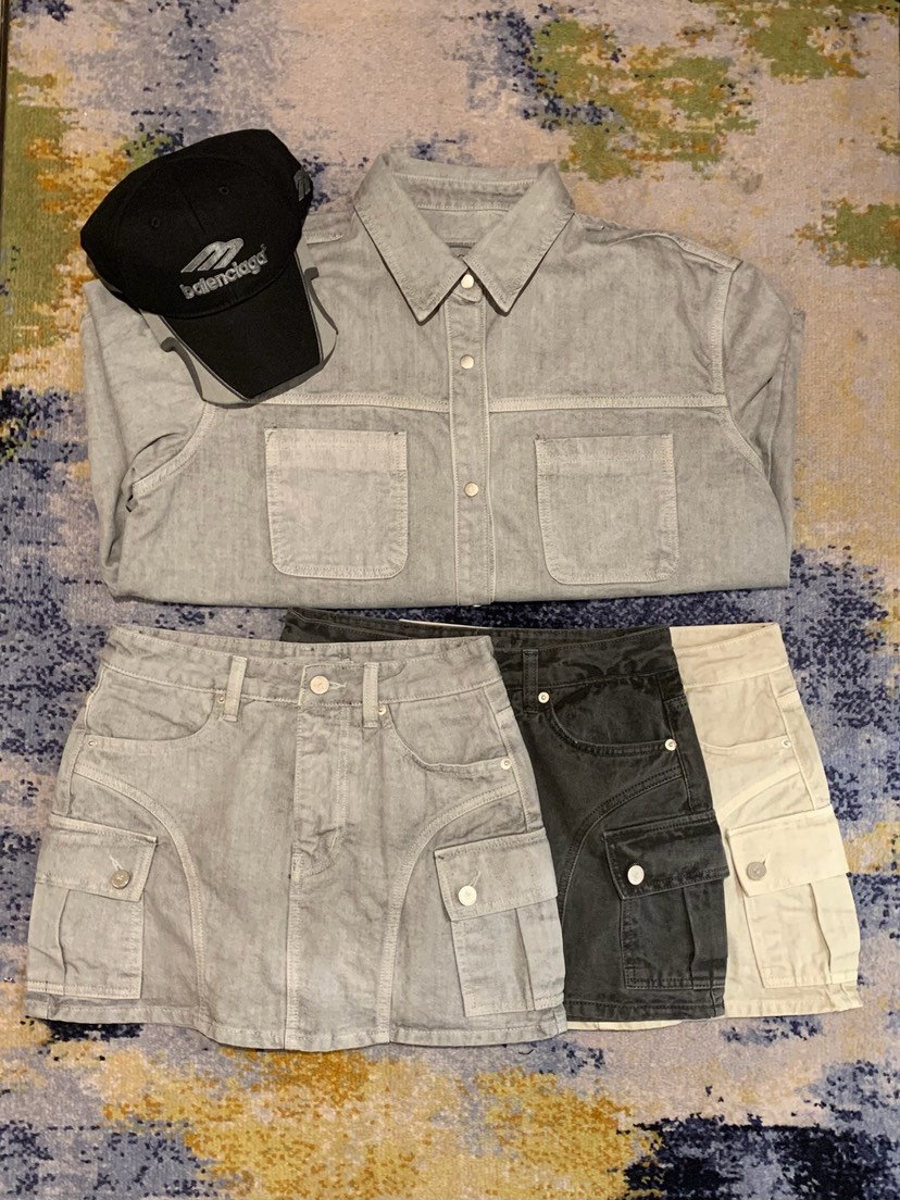 BADCALM韓國代購女裝新品休閑熱賣真品26夏季裙褲不含腰帶口袋BADCALM裙褲