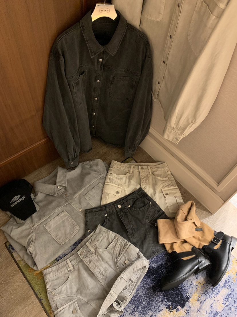 BADCALM韓國代購女裝新品休閑熱賣真品26夏季裙褲不含腰帶口袋BADCALM裙褲