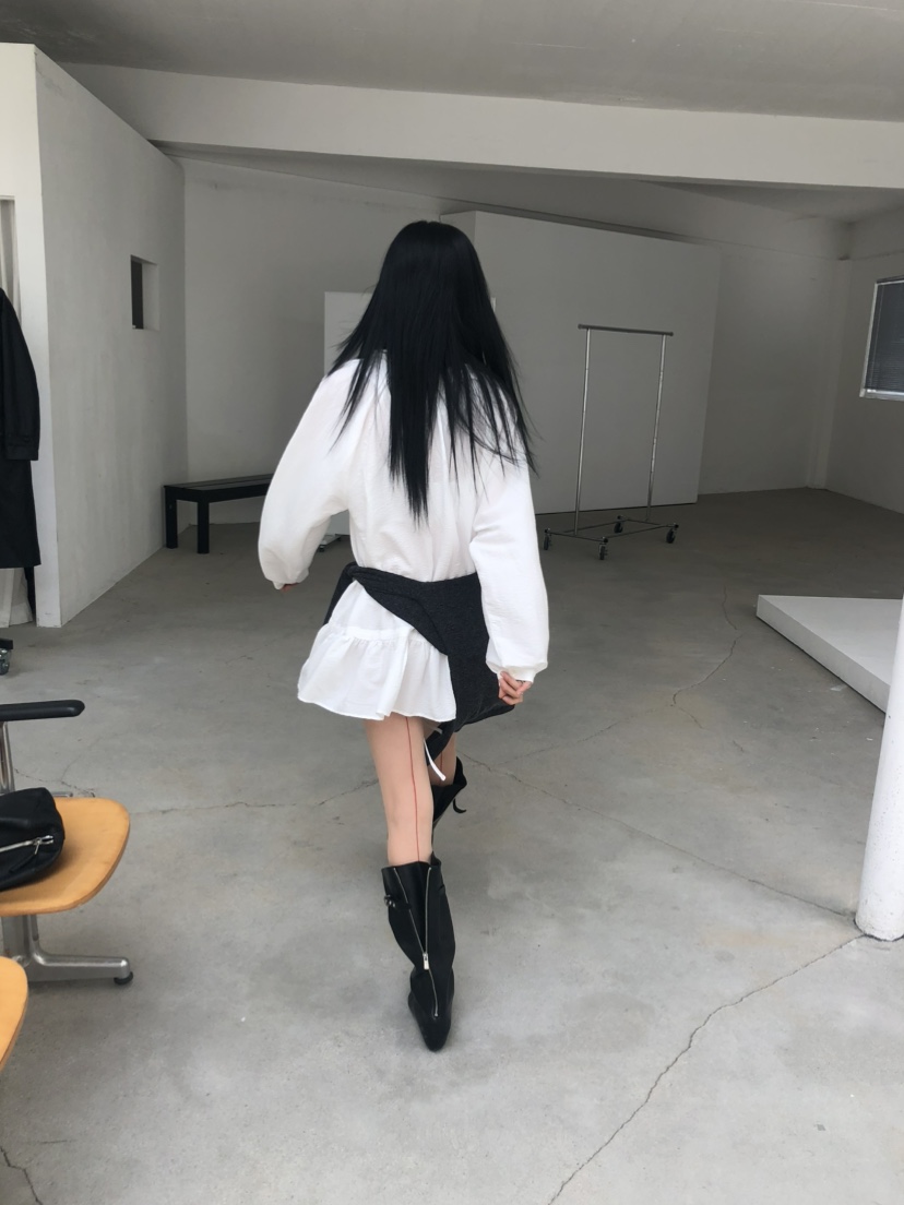 MOVENNE東大門直郵女士新款推薦人氣26夏季襯衫蕾絲衫褶皺MOVENNE襯衫/蕾絲衫