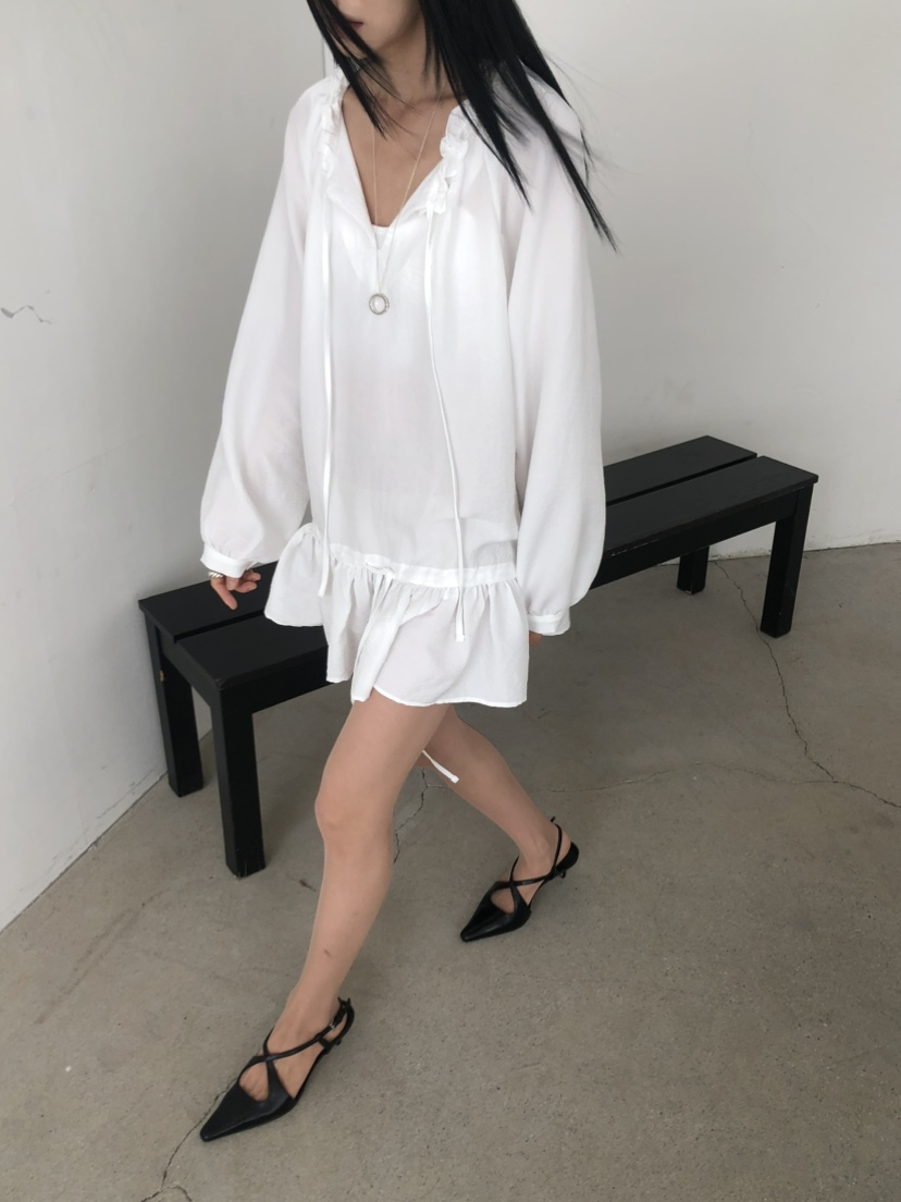 MOVENNE東大門直郵女士新款推薦人氣26夏季襯衫蕾絲衫褶皺MOVENNE襯衫/蕾絲衫