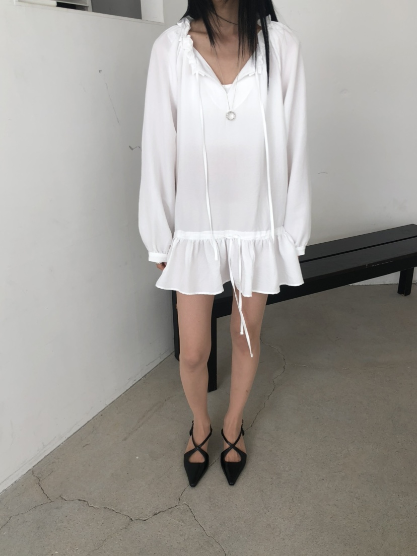 MOVENNE東大門直郵女士新款推薦人氣26夏季襯衫蕾絲衫褶皺MOVENNE襯衫/蕾絲衫