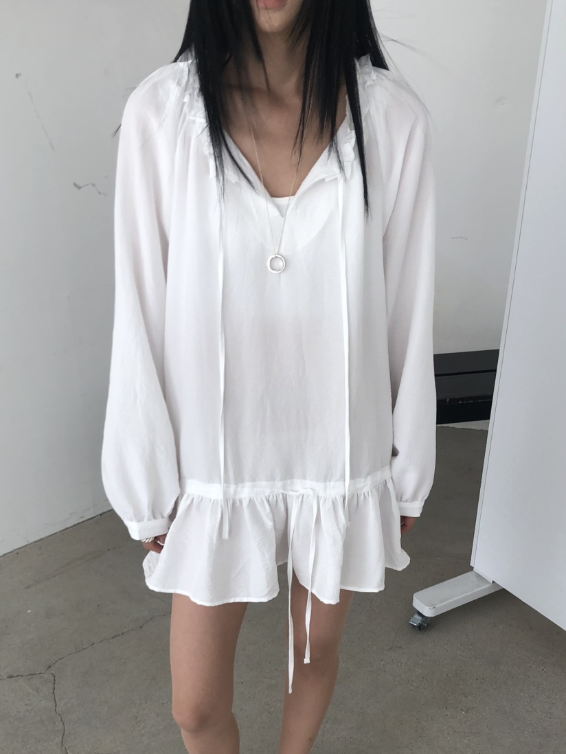 MOVENNE東大門直郵女士新款推薦人氣26夏季襯衫蕾絲衫褶皺MOVENNE襯衫/蕾絲衫