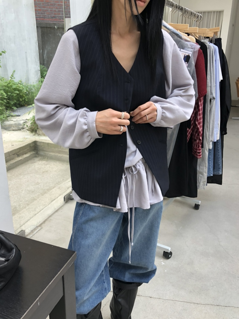 MOVENNE東大門直郵女士新款推薦人氣26夏季襯衫蕾絲衫褶皺MOVENNE襯衫/蕾絲衫