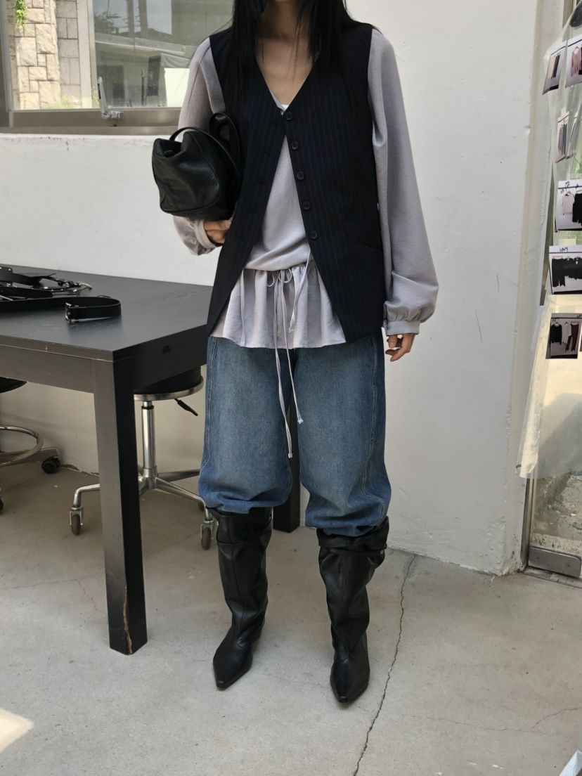 MOVENNE東大門直郵女士新款推薦人氣26夏季襯衫蕾絲衫褶皺MOVENNE襯衫/蕾絲衫