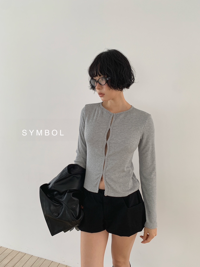 SYMBOL韓國直郵女裝新品人氣休閑推薦26夏季真品長袖T恤船領SYMBOL長袖T恤