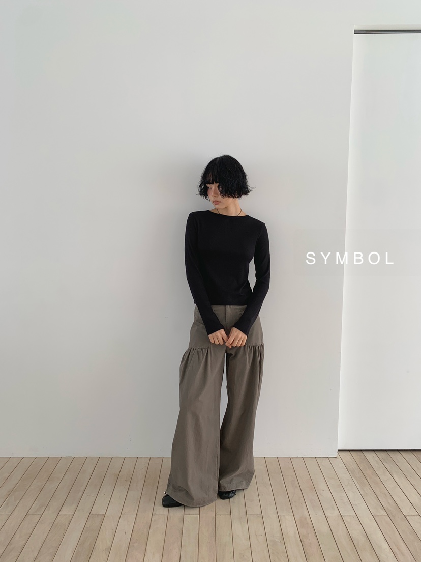 SYMBOL韓國直郵女裝新品人氣休閑推薦26夏季真品長袖T恤船領SYMBOL長袖T恤