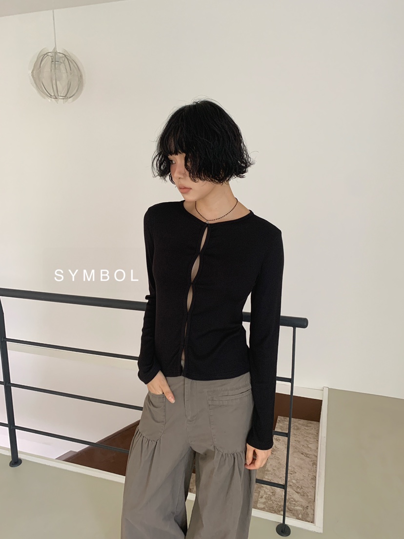 SYMBOL韓國直郵女裝新品人氣休閑推薦26夏季真品長袖T恤船領SYMBOL長袖T恤圖色3