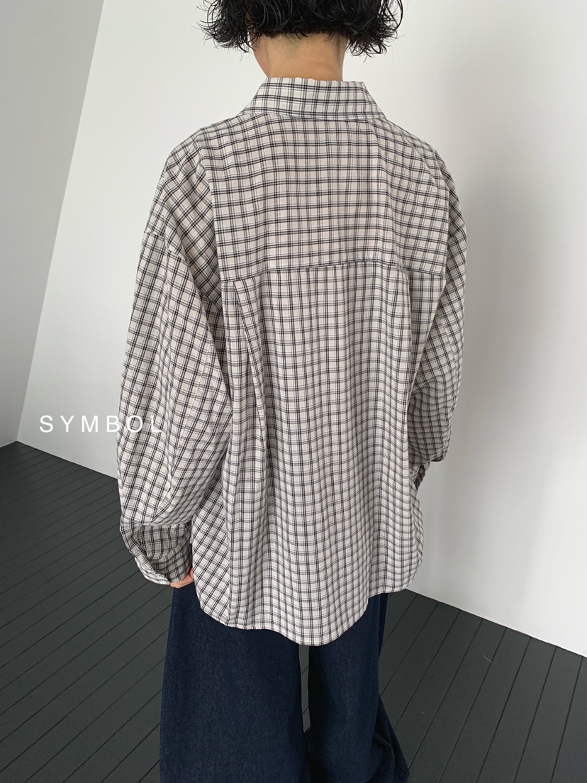 SYMBOL東大門直郵女裝新款熱賣真品時尚休閑襯衫蕾絲衫格子SYMBOL襯衫/蕾絲衫