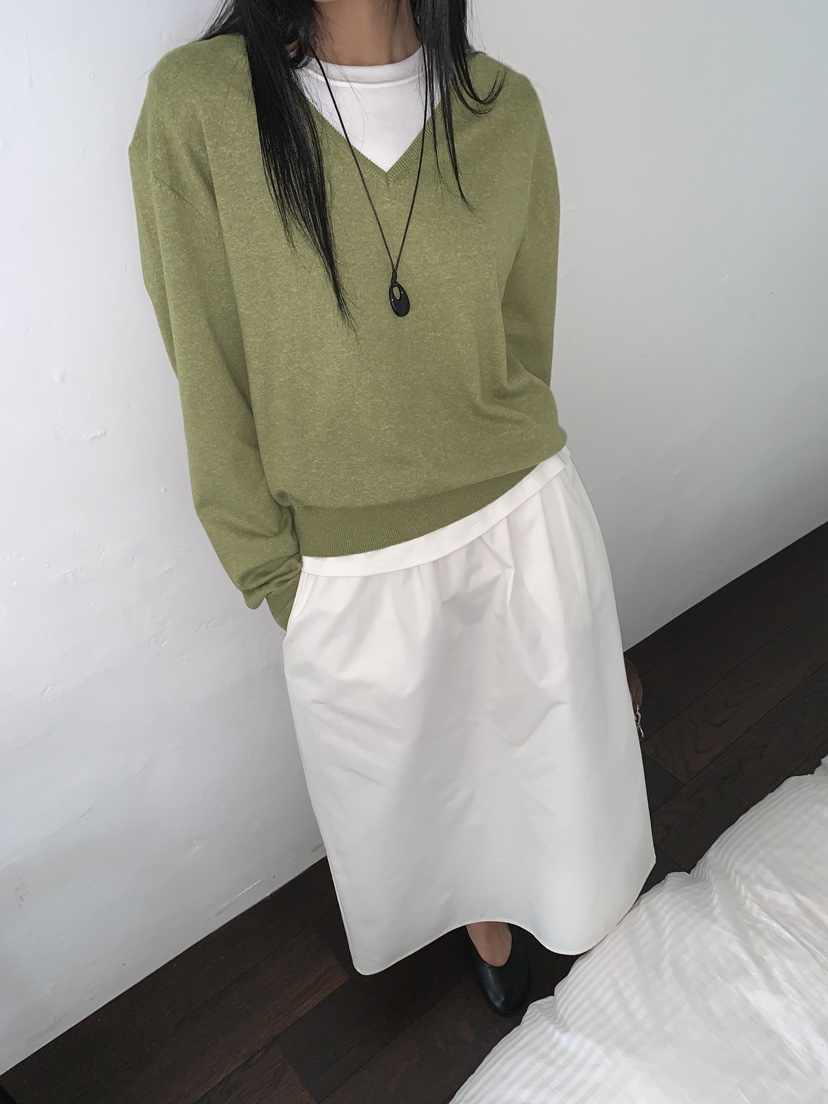 VERNIMENT東大門代購女裝新款真品推薦26夏季針織衫V領羊絨VERNIMENT針織衫