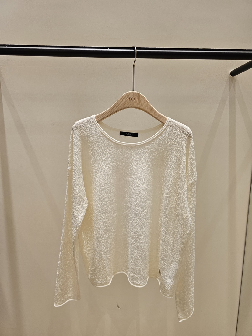 NEOUL東大門實拍女裝新品休閑真品時尚人氣推薦26夏季長袖T恤NEOUL/ahin雙領標簽長袖T恤圖色1