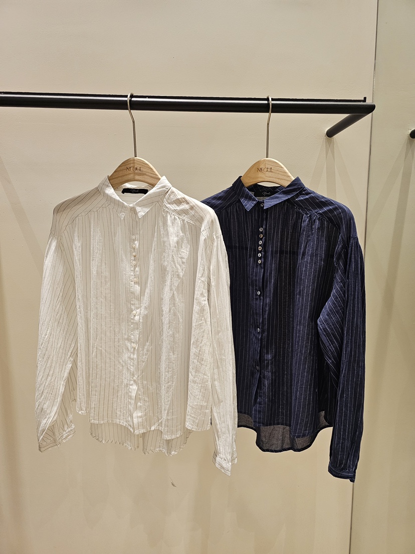 NEOUL東大門代購女裝新款熱賣真品人氣時尚26夏季襯衫蕾絲衫NEOUL/ahin雙領標簽襯衫/蕾絲衫