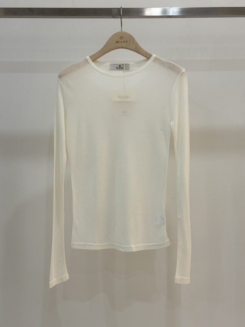 BLANC-A東大門實拍女裝新品真品人氣休閑時尚長袖T恤天絲BLANC-A長袖T恤圖色1