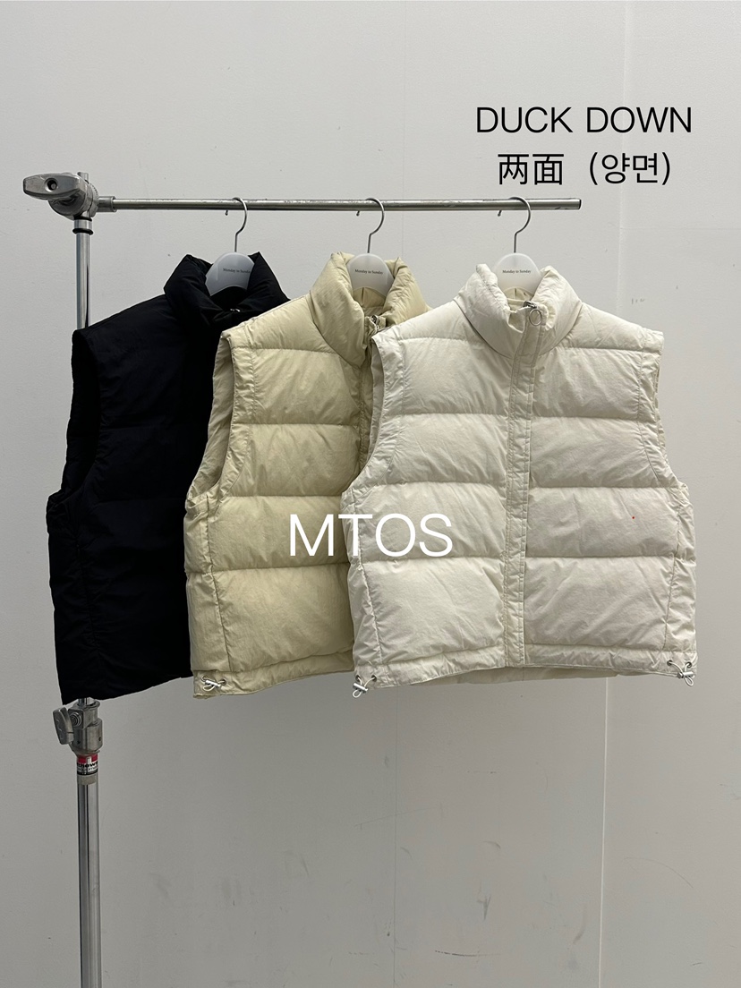 MONDAY TO SUNDAY東大門實拍女士新款推薦馬甲雙面鴨絨MONDAY TO SUNDAY馬甲
