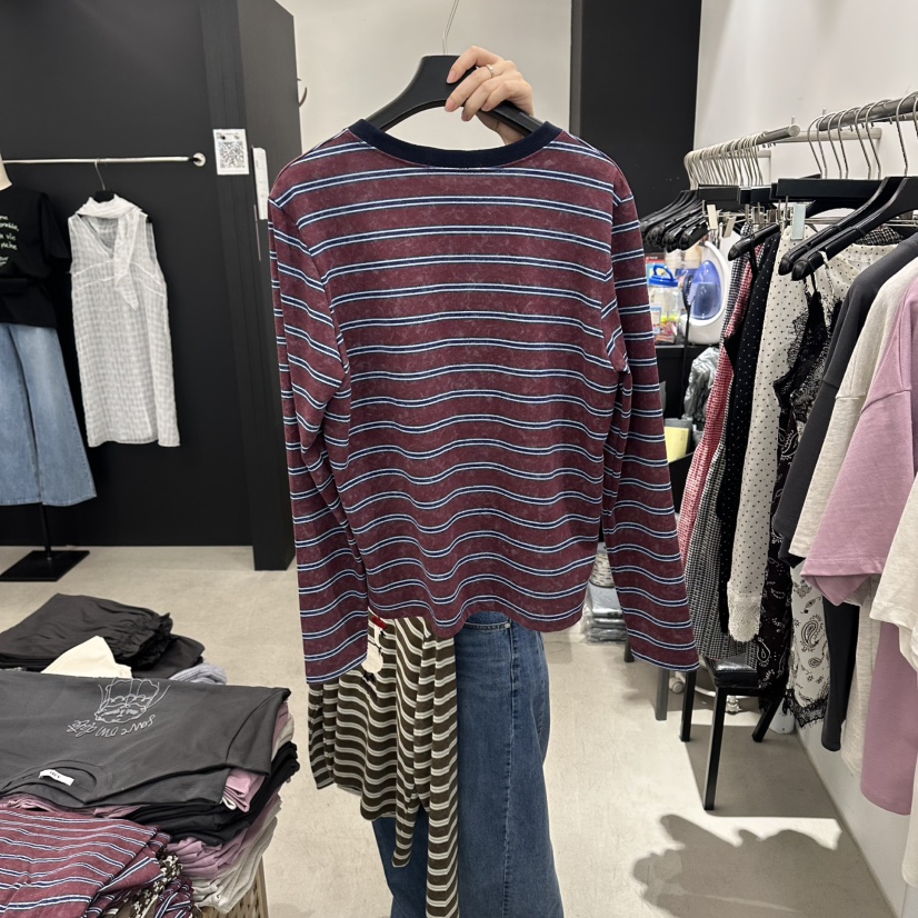 A.CES韓國直郵女裝新品休閑26夏季真品時尚人氣推薦長袖T恤A.CES長袖T恤