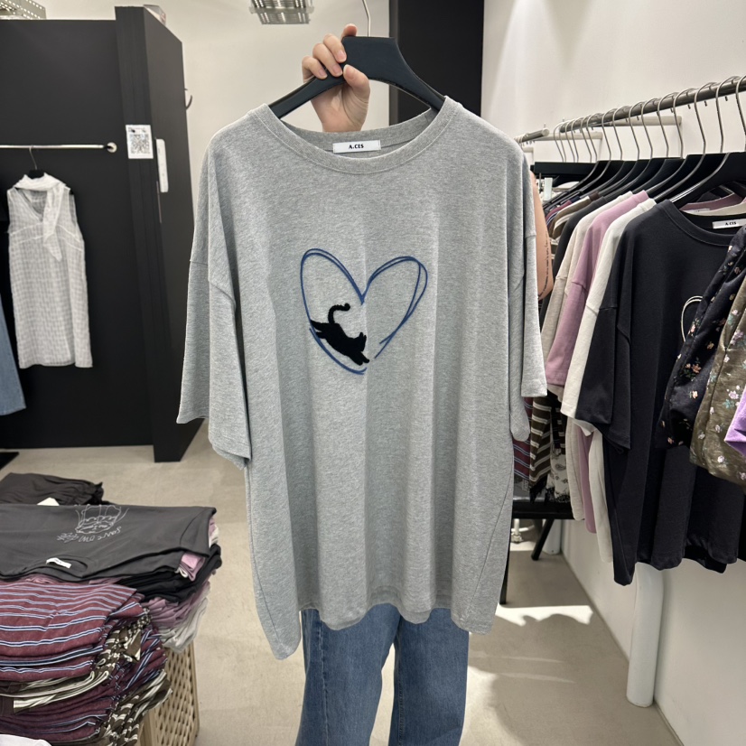 A.CES韓國直郵女裝新品真品時尚推薦休閑26夏季人氣熱賣T恤A.CEST恤圖色1