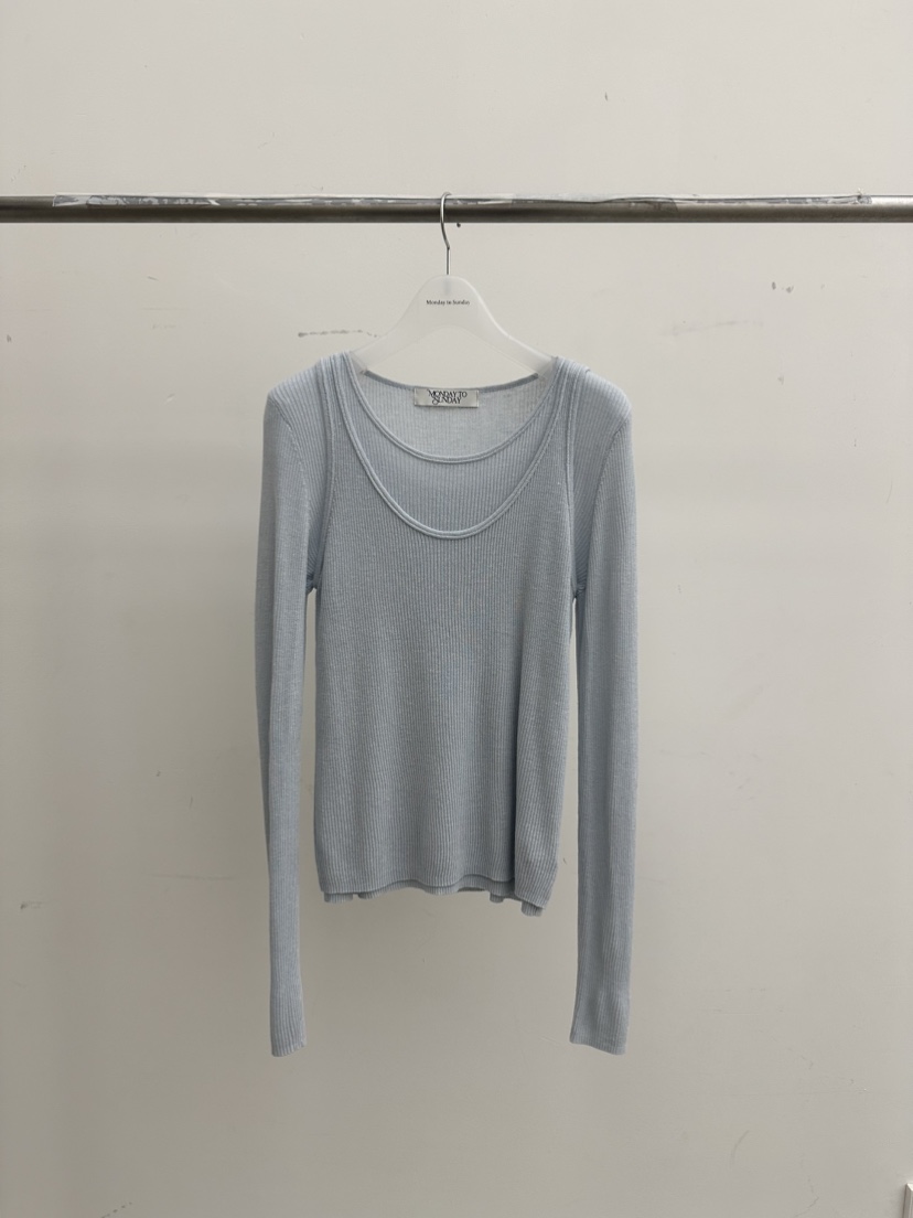MONDAY TO SUNDAY韓國直郵女裝新品26夏季套裝套裝羅紋MONDAY TO SUNDAY套裝圖色1