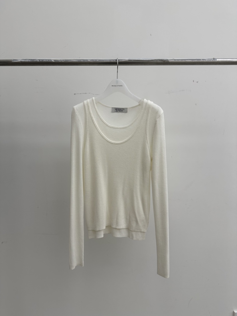 MONDAY TO SUNDAY韓國直郵女裝新品26夏季套裝套裝羅紋MONDAY TO SUNDAY套裝圖色2