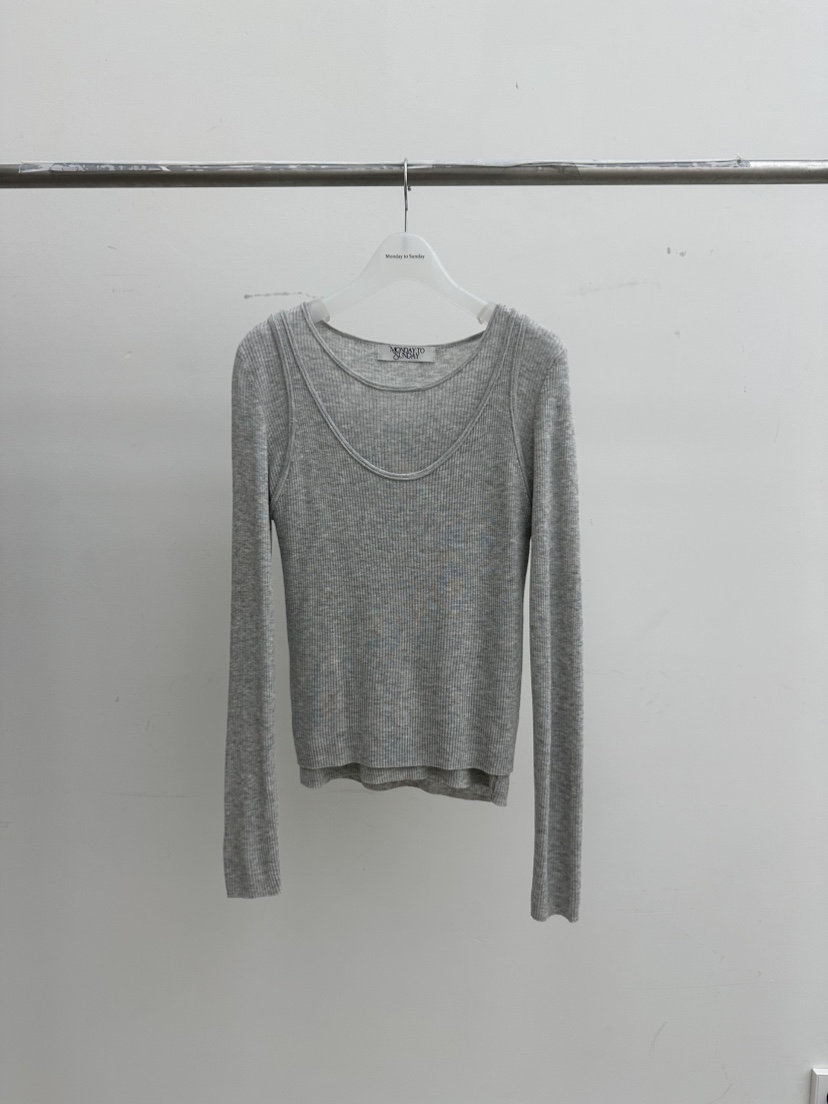 MONDAY TO SUNDAY韓國直郵女裝新品26夏季套裝套裝羅紋MONDAY TO SUNDAY套裝圖色3